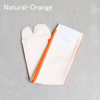 Tabi Line Socks Natural-Orange 1